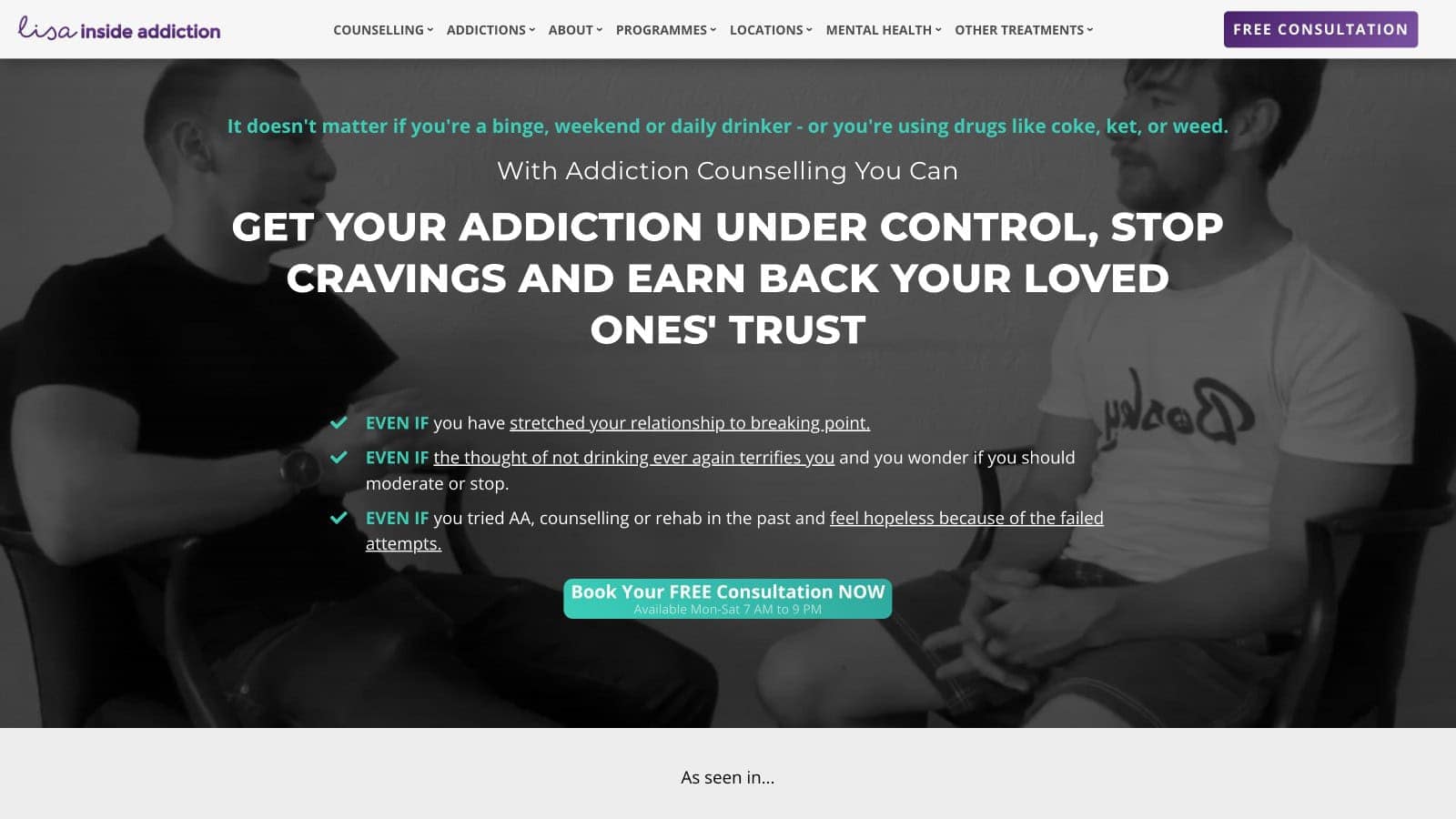 Lisa Inside Addiction portfolio image 1