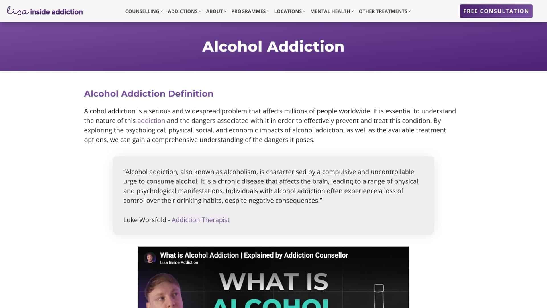 Lisa Inside Addiction portfolio image 2